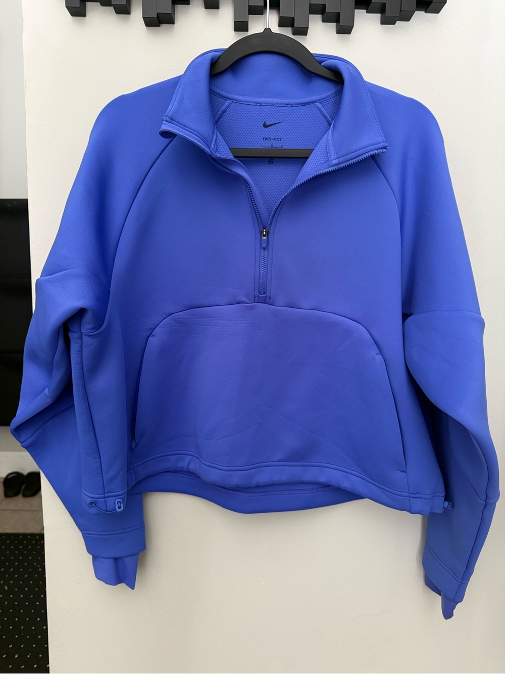 Nike Women's Bright Blue Half-Zip Cowl Pullover
